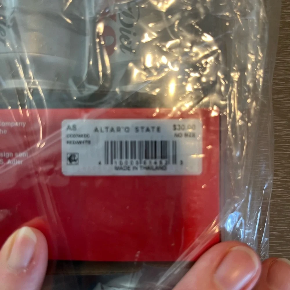 Altar'd State Red & White Accessory Packaging